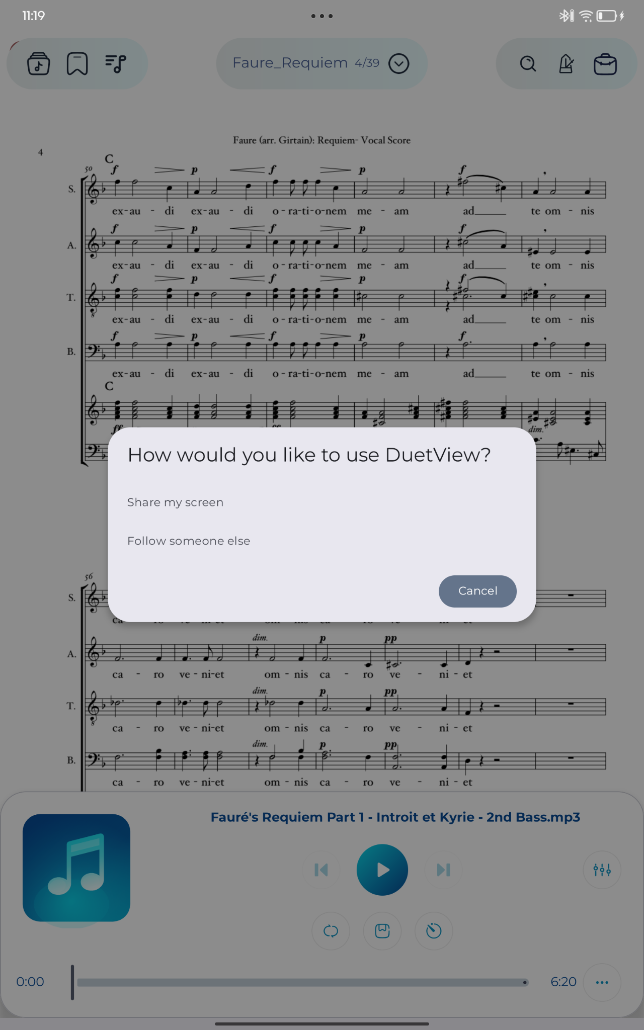 DuetView Two-Tablet Sync